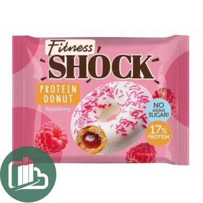 Протеиновый батончик Shok 70гр Донат Малина 1/9