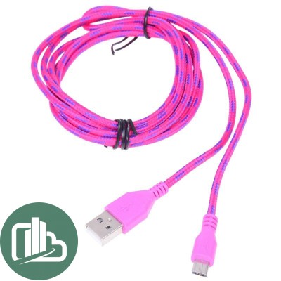 Кабель USB для телефона розовый