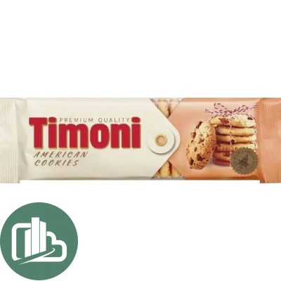Тимоша Печенье 160гр TIMONI American Cookies с кусочками шоколада 1/9