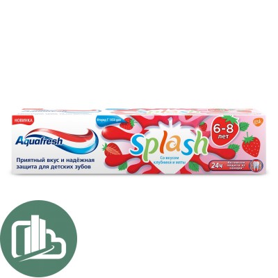 Зубная паста Aquafresh splash 6-8 лет 50мл 1/12