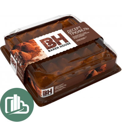 Торт бискв.Baker House с кремовой начинкой трюфель 500гр 1/6