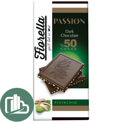 Шоколадная плитка 100гр Fiorella 1/20 Фисташками