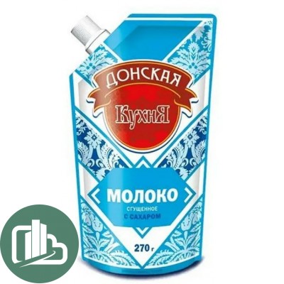 Сгущенное молоко ДОНСКАЯ 270гр д/пак 1/12