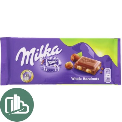 Милка 100гр Фундук Цельный 1/17 (Whole Hazelnuts) (Импорт)