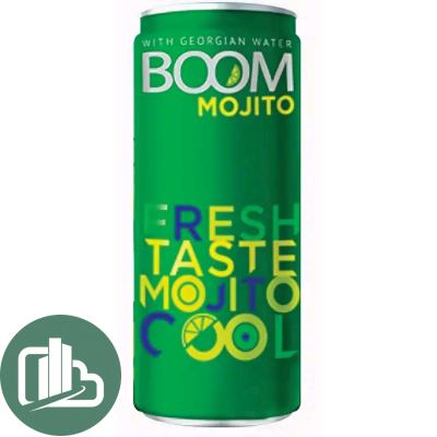 Энергетический напиток BOOM MOJITO 0.33 жб 1/12