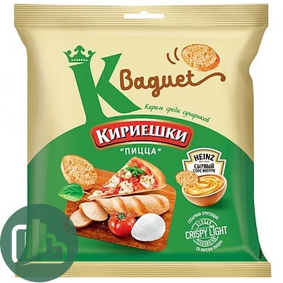 Яшкино Кириешки Baquet 45гр+25мл Пицца+сырный соус 1/28
