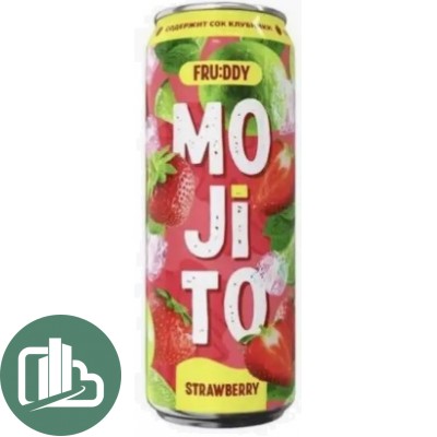 Напиток FRUDDY MOJITO Клубника 0,45л ж/б 1/12