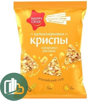 Чипсы "Happy Corn" 50гр Альпийский Сыр 1/18 Happy Crisp