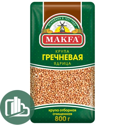 Макфа Гречка ядрица быстроразвивающая 800гр 1/6