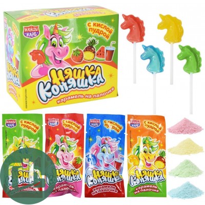 Карамель на палочке Няшка Коняшка 12г 1/48 (12)