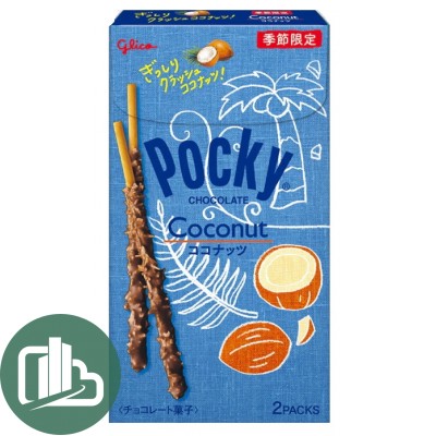 Шоколадные палочки Pocky 32гр кокосовый центр в хрустящем шоколаде 1/36