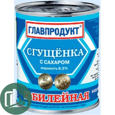 Главпродукт Сгушенка с сахаром Юбилейная ж/б 380гр 1/20