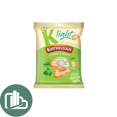 Кириешки light пшен. 33г Сметана с зеленью 1/50