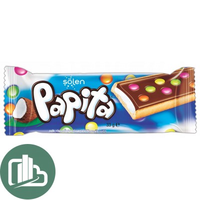 Печенье PAPITA PARTY с мол начинкой покр мол шок и драже конфетами 63гр 1/24