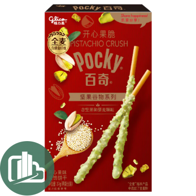 Шоколадные палочки Pocky 37гр Фисташка Китай 1/36