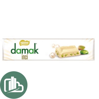 Шоколад Нестле Nestle Damak Плитка Белая INCI с фисташками 30гр 1/12 ИМПОРТ