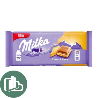 Милка 100гр плитка крем и бисквит  1/18 (Импорт)