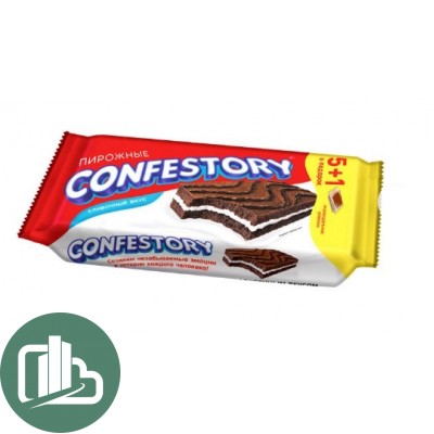 Пирожные CONFESTORY глазированные со вкусом пломбира 200гр 1/5 (30)