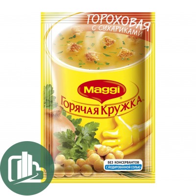 Магги гороховая с сухариками 19гр 1/30