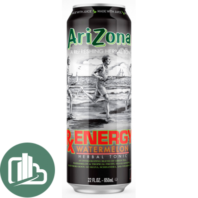 Напиток Arizona 650мл 1/24 Watermelon RX Energy