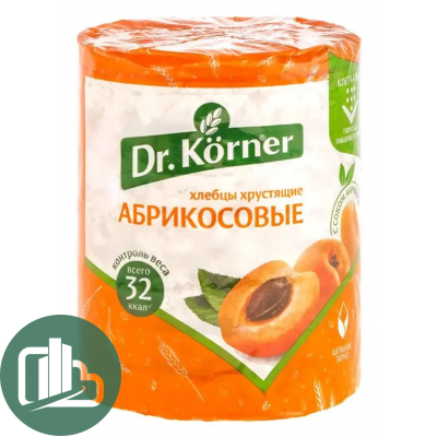 Хлебцы  Dr. Korner злаковый коктейль Абрикосовые 90гр 1/20