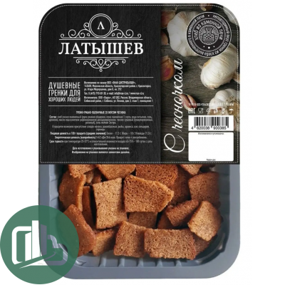 VIAN Гренки ЛАТЫШЕВ с чесноком 100гр 1/20