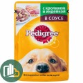 Педигри 85гр в соусе Кролик и Индейка 1/28