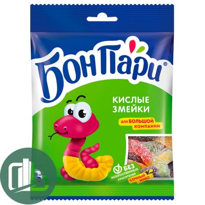Бон пари мармелад Кислые змейки 120гр
