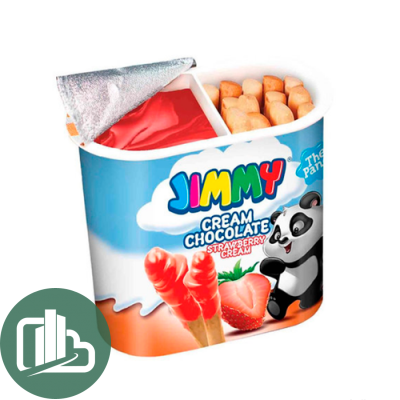Палочки бисквитные JIMMY с клубничной пастой 55гр 1/24