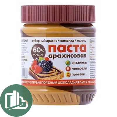 Арахисовая паста шоколадная 340гр 1/12