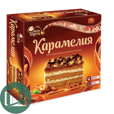Торт Карамелия 660гр.1/6 (Черемушки)