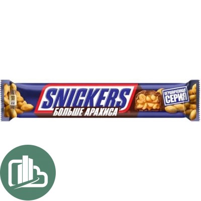 Сникерс 87гр Больше арахиса 1/32 