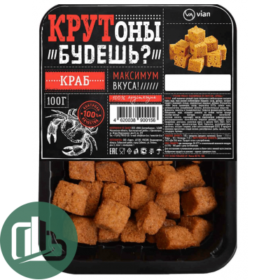 VIAN КРУТоны будешь?/// 100гр Краб 1/20