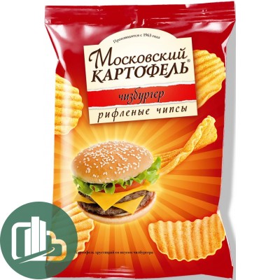 Московская картошка 70гр со вкусом чизбургера 1/12