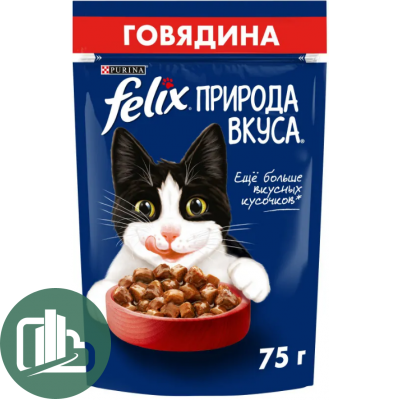 FELIX 75г Природа вкуса в соусе говядина 1/26