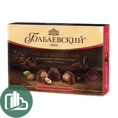 Баб. Бабаевский 200гр Фундук Миндаль в темном шоколаде 1/10
