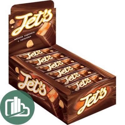 Яшкино батончик Jet s с печеньем и мяг карам. 42гр 1/18 (8)