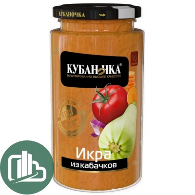 КУБАНОЧКА Икра из кабачков 500гр стекло 1/12