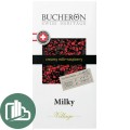 BUCHERON 100гр КАРТОН Молочный шоколад с малиной 1/10 БЕЛЫЙ
