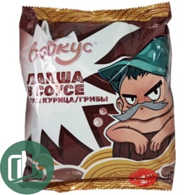 Вовкус Лапша в соусе вкус Курица и Грибы, 2порции XXL, 180гр 1/24