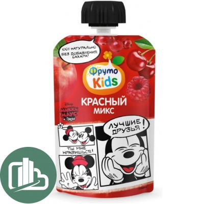 Фруто кидс пюре 90гр 1/12