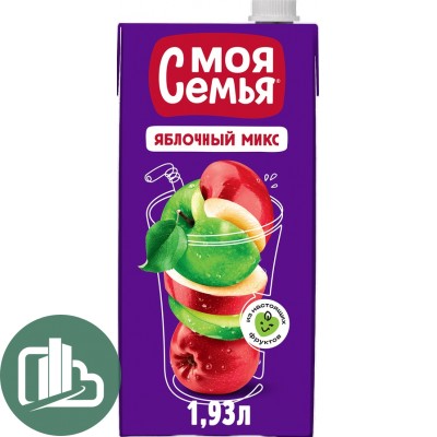Моя семья 1,93л Яблочный микс 1/6