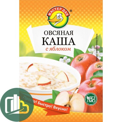 Мастер Дак каша овсяная с яблоком 35гр 1/40