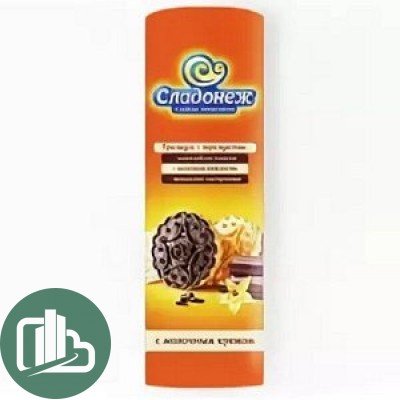 ТМ25 Печенье сэндвич ТМ СЛАДОНЕЖ с нач молочный кремом 230гр 1/18