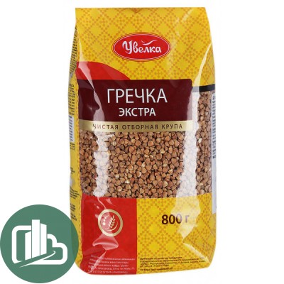 Увелка Крупа гречневая ядрица 800гр 1/6