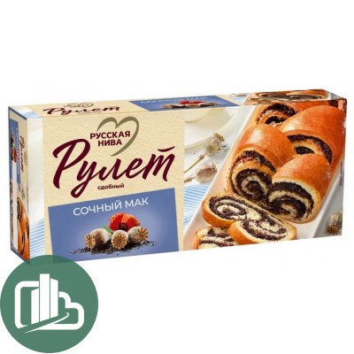 Тимоша Рулет Сдобный 300гр Сочный Мак 1/9