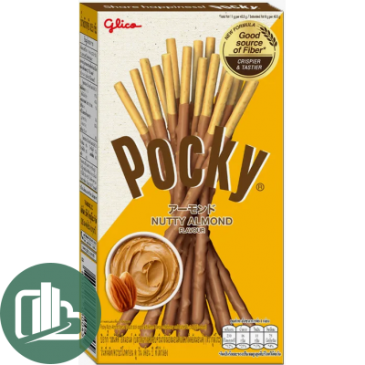 Шоколадные палочки Pocky 36гр Almond Миндаль в молочном шоколаде 1/10