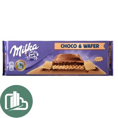 Milka choco wafer 300гр шок плитка 1/12
