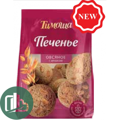 Тимоша Печенье 400гр Овсяное с арахисом 1/10