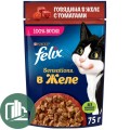 FELIX 75г в желе Sensations 1/26 Говядина/томаты